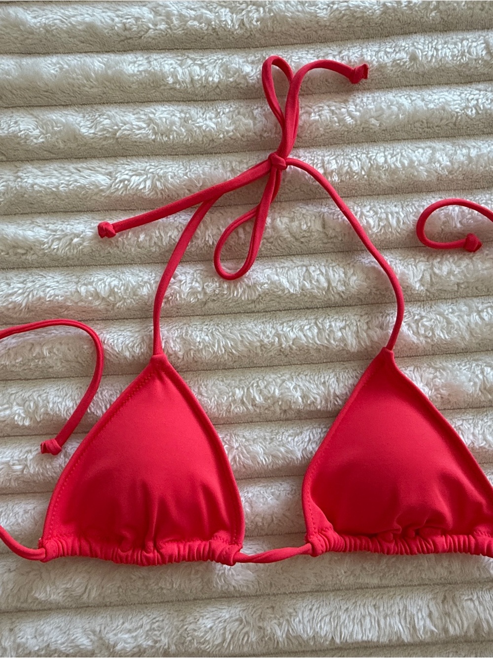 Victoria's Secret Hot Pink Triangle String Bikini Top